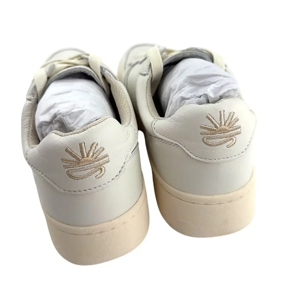 Soludos Women's White Leather Roma Retro Sneakers Size 8
